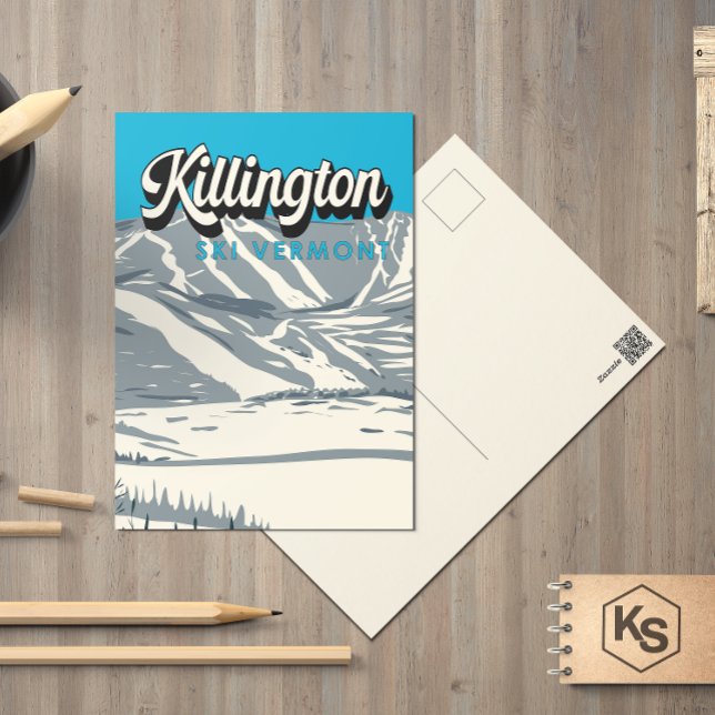 Killington Skigebiet Winter Vermont Vintag Postkarte (Von Creator hochgeladen)