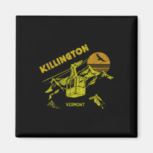 Killington Vermont Retro-Ski-Shirt mit abgenutztem Magnet