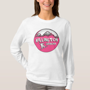 Killington Vermont rosa Damen Snowboard Hoodie T-Shirt