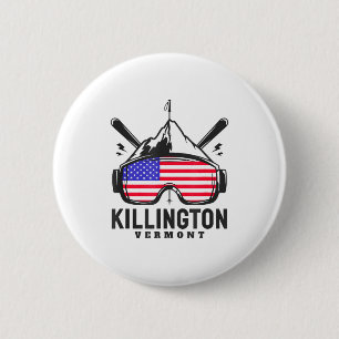 Killington Vermont Ski Retro Skifahren Button