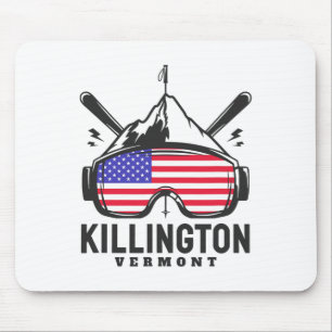 Killington Vermont Ski Retro Skifahren Mousepad