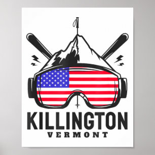 Killington Vermont Ski Retro Skifahren Poster