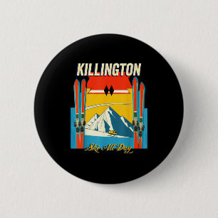 Killington Vermont Skitag - Retro Vintage Stil Button