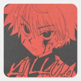 Killua Quadratischer Aufkleber