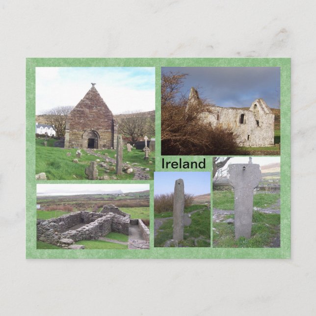 Kilmalkedar Medieval Site, Kerry, Irland Postkarte (Vorderseite)