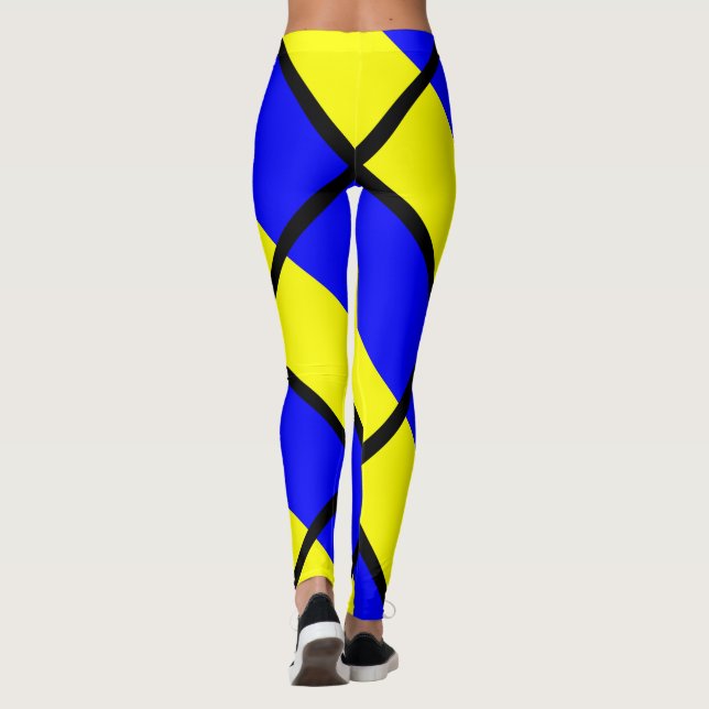 Kilo blau und gelb leggings (Rückseite)