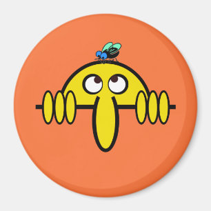 Kilroy Fliege auf dem Kopf Magnet