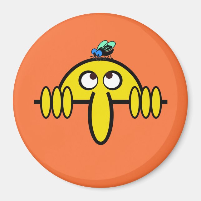 Kilroy Fly on Head Magnet (Vorne)