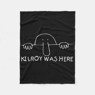 Kilroy War Hier T-Shirt - Perfekter Veteran Wwii V Fleecedecke