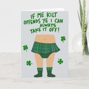 Kilt Humor Spaß Grußkarte Karte