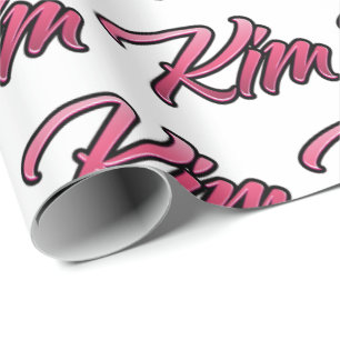 Kim faded pink personalisiertes Geschenkpapier