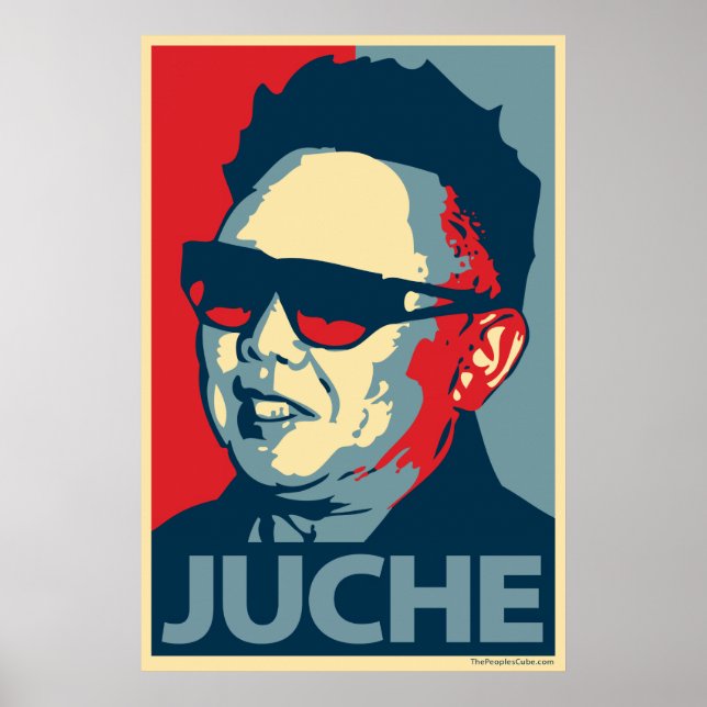 Kim Jong-Il - Juche : Poster parodique d'Obama (Devant)