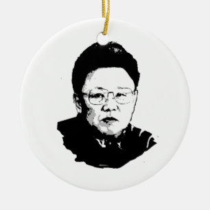 Kim Jong Il Keramikornament