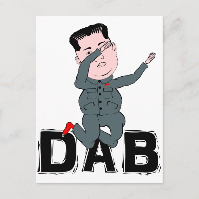 Kim Jong-Un Dabbing Postkarte (Vorderseite)