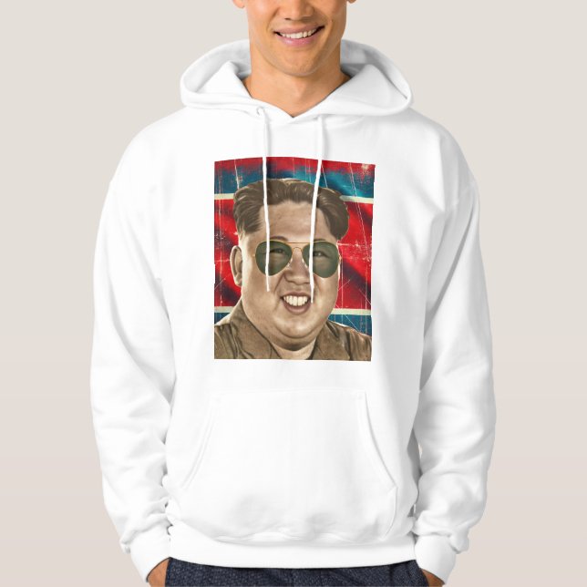 Kim Jong Un Hoodie - Sonnenbrille, gute Laune (Vorderseite)