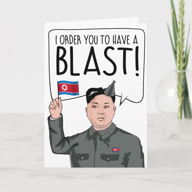 KIM JONG UN: Ich versichere Ihnen, dass Sie eine E Karte (Vorderseite)