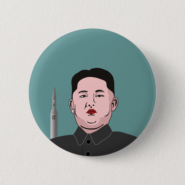 Kim Jong-un und nukleare Rakete Button (Vorderseite)