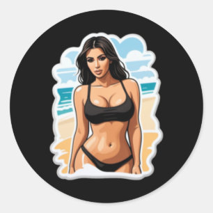 Kim Kardashian Beach Sticker