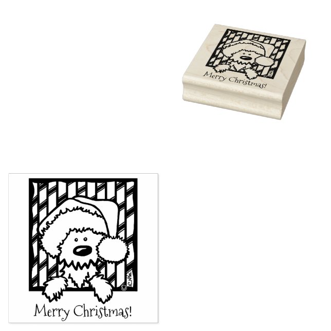 ©️ Kim Niles Christmas Westie Rubber Briefmarke Gummistempel (Stempel)