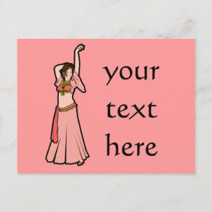 Kim Pink Bly Dancer Postkarte