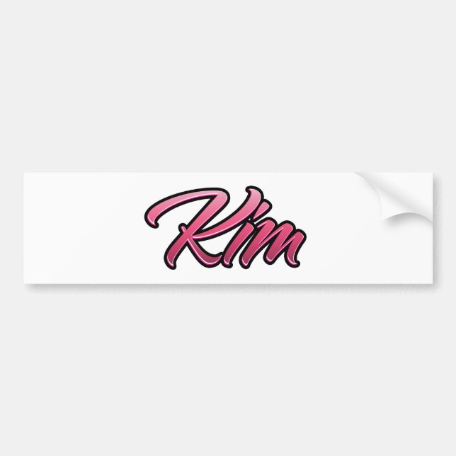 Kim verblasste pink Aufkleber Sticker Autoaufkleber (Vorne)