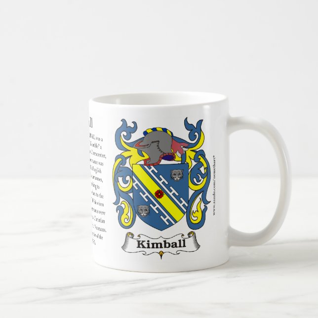 Kimball Familien-Wappen Tasse (Rechts)