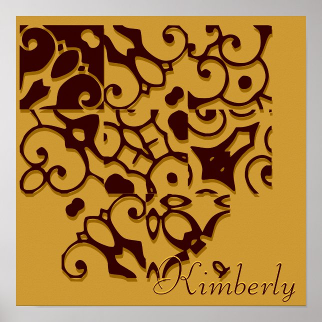 Kimberly Designer Name Poster - Anpassbar (Vorne)