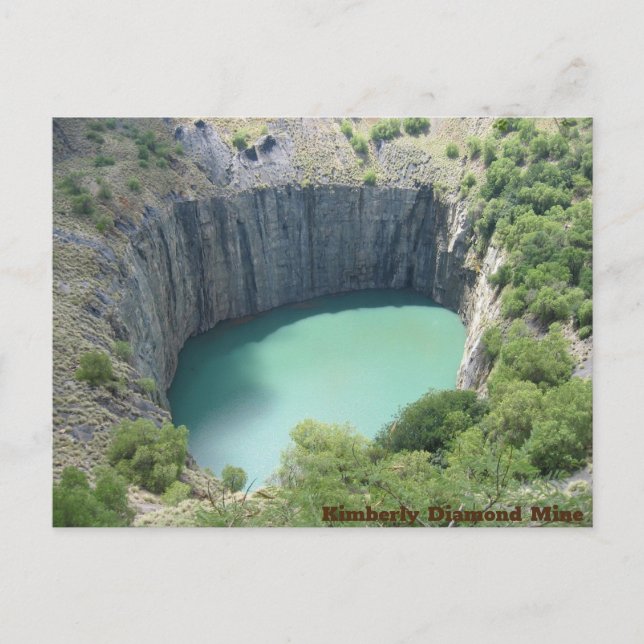 Kimberly Diamond Mine Hole Postkarte (Vorderseite)