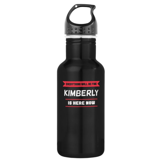 Kimberly Name Sprichwort für stolze Kimberlys Edelstahlflasche (Vorderseite)