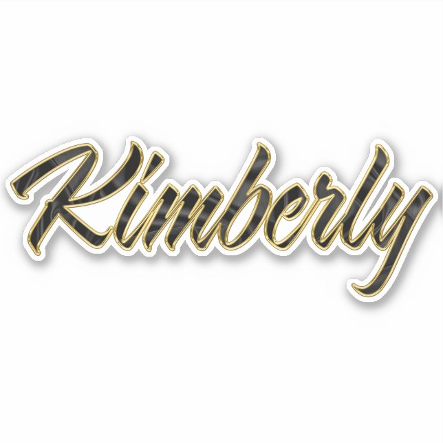 Kimberly noir or lettrage Autocollant Stickers (Devant)