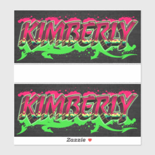 Kimberly Prénom Nom Graffiti Autocollant Autocolla