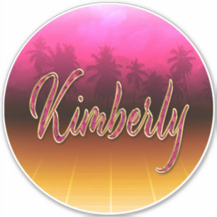 Kimberly Prénom Nom rose Autocollants Autocollants