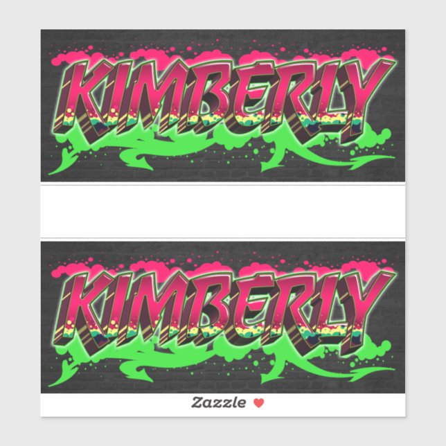 Kimberly Vorname Name Graffiti Aufkleber Sticker (Blatt)