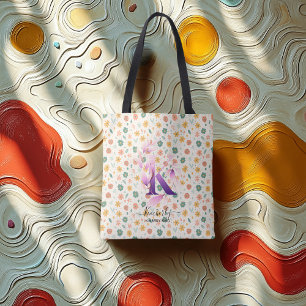 Kimberlys charmvolles florales Monogramm-Design - Tasche