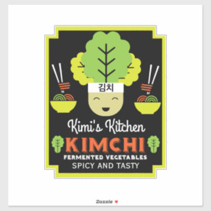 Kimchi Kitchen Zuhause Made Food Aufkleber
