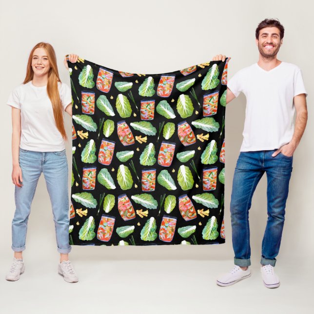 Kimchi Zutaten Geruchliche Fermentation Wasserfarb Fleecedecke (Beispiel)