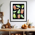 Kimchi Zutaten Pinacotecie Poster<br><div class="desc">Karo aus diesem super coolen frischen und lustigen Fermentiermuster. Kimchi-Zutaten fliegen auf diesem niedlichen Poster herum. Handgemalt in Wasserfarbe von mir für Sie! Sie können Text hinzufügen und auch die Hintergrundfarbe ändern. Sie können ein einfaches Poster oder eine gerahmte und matte Version kaufen! Vielen Dank, dass Sie meine Entwürfe einkaufen...</div>