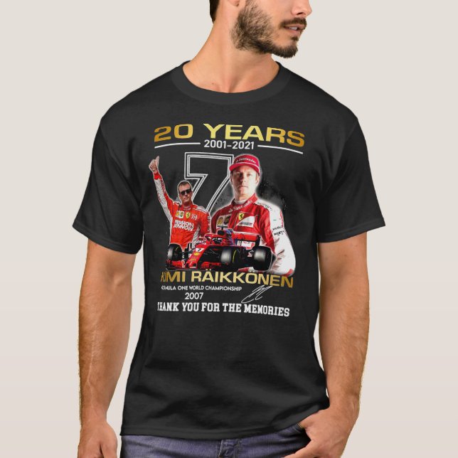 Kimi-Raikkonen 20 Jahre 2001-2021 Klassischer T -  T-Shirt (Vorderseite)