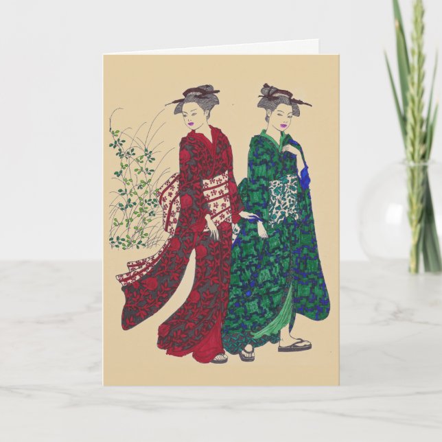 Kimono #1 Grußkarte - Anpassen Karte (Vorderseite)