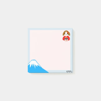 kimono and Mt.Fuji in Japan Post-it Klebezettel