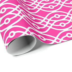 Kimono-Druck, fuchsienrosa und weiß Geschenkpapier