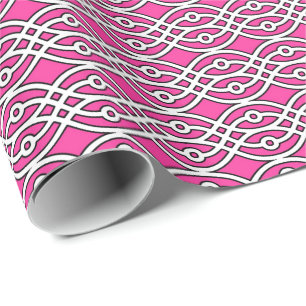 Kimono-Druck, fuchsienrosa und weiß Geschenkpapier