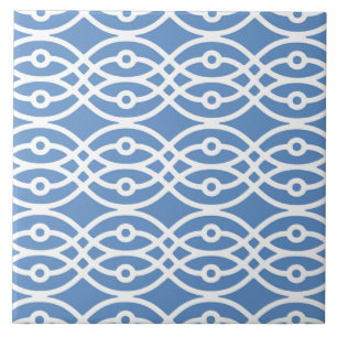 Kimono-Druck, himmelblau und weiß Fliese