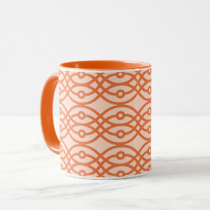 Kimono-Druck, Korallenorange Tasse