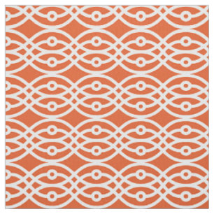 Kimono-Druck, orange und weiß Stoff