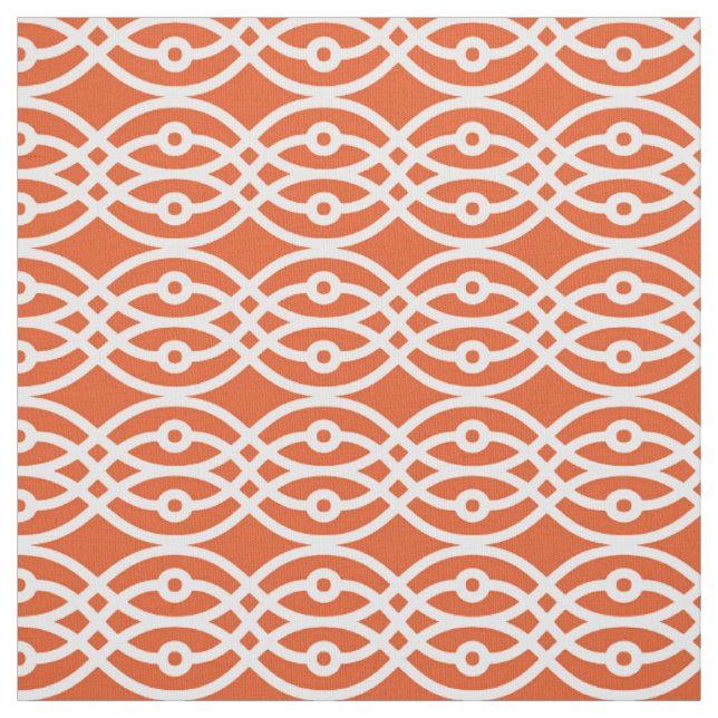 Kimono-Druck, orange und weiß Stoff (Muster)