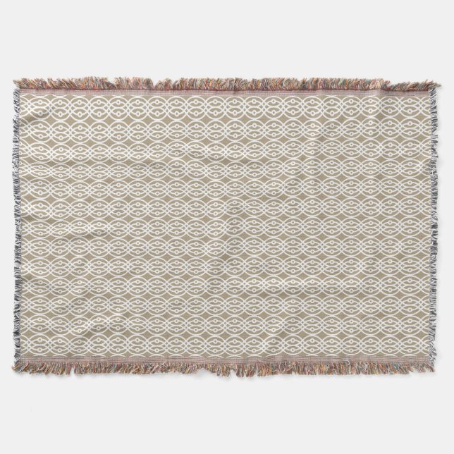 Kimono drucken, taupe tan und weiß decke (Vorderseite)