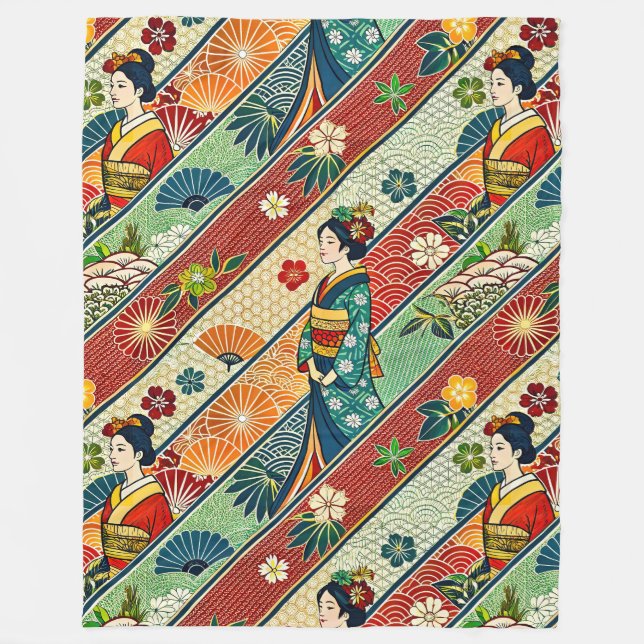 Kimono Fleecedecke (Vorderseite)