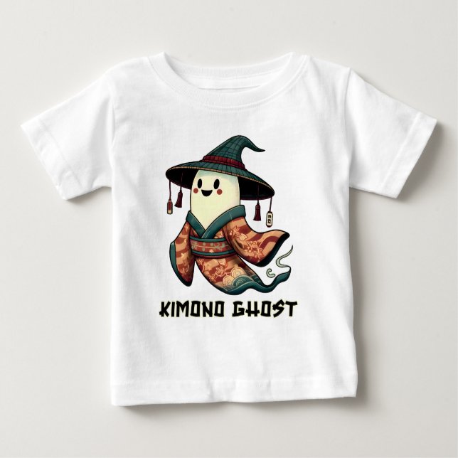 Kimono Geist - Trick oder Leckerbissen - Happy hal Baby T-shirt (Vorderseite)