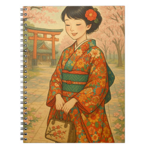 Kimono Girl - Carnet de fleurs de cerisiers